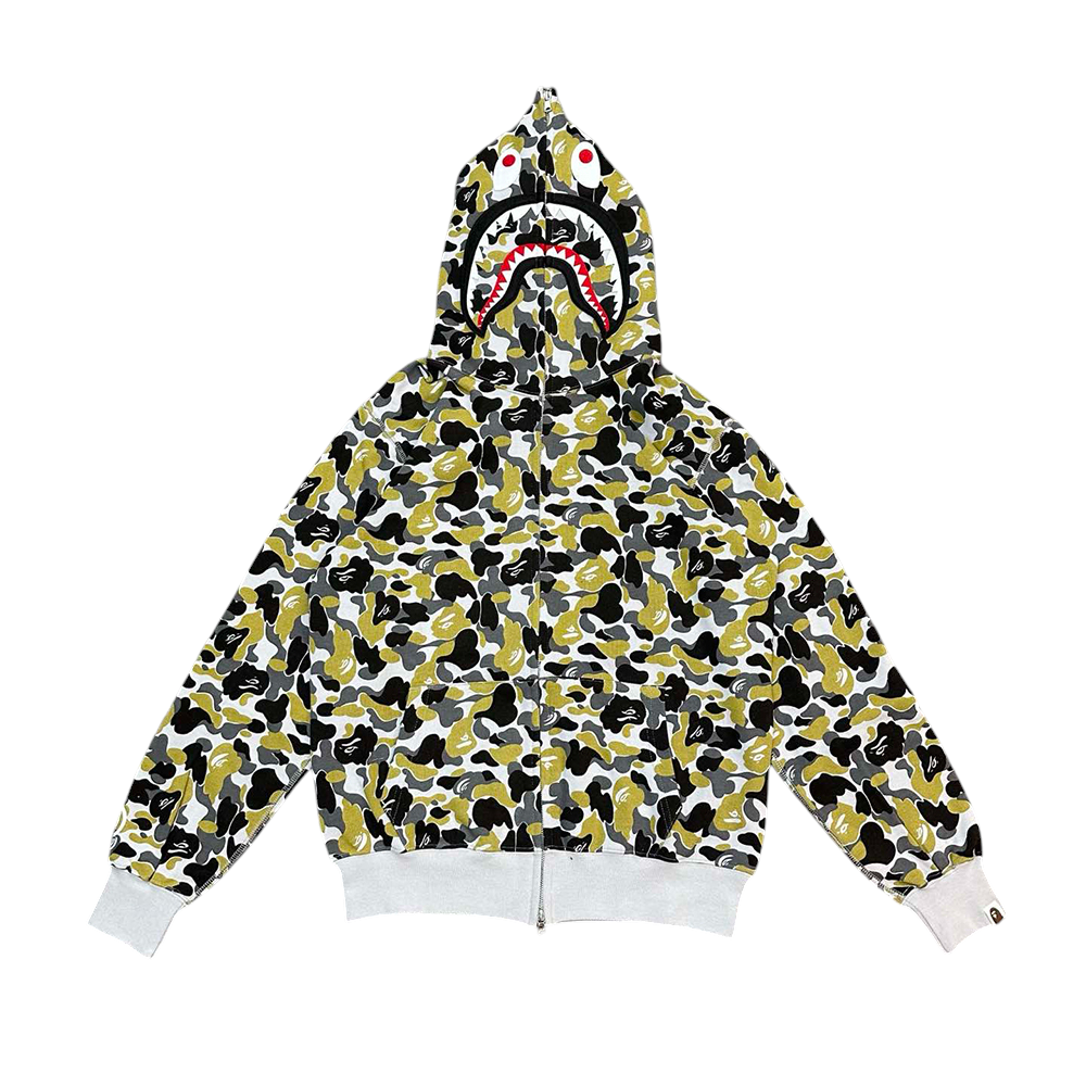 BAPE Store Hangzhou Separate Shark Full Zip Hoodie Black Green