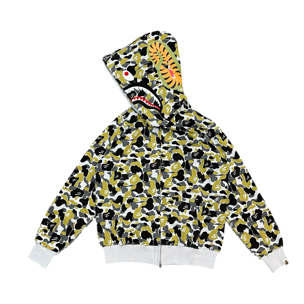 TbKicks BAPE Store Hangzhou Separate Shark Full Zip Hoodie Black Green