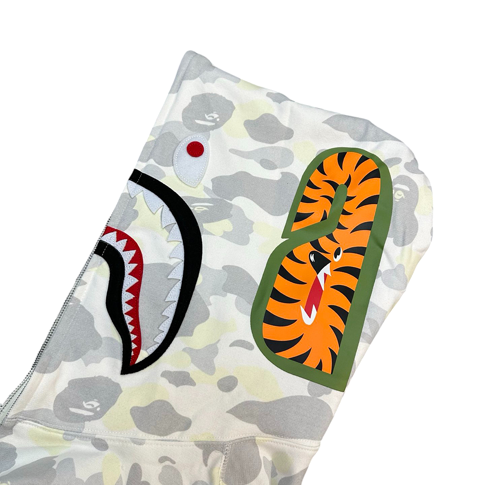 TbKicks Bape Tiger Shark zip-up Hoodie