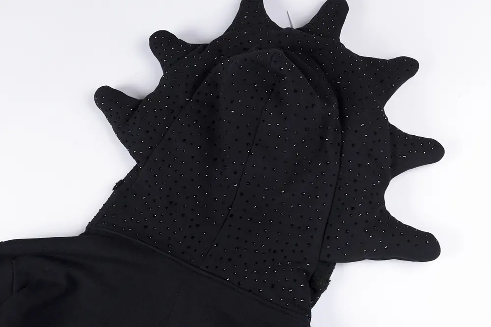 Lucysneaker Blackout Rhinestone Hoodie (Black)