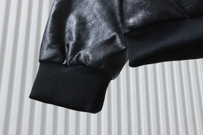 Blcg 25FW Badge Logo Leather Jacket