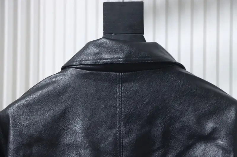 TbKicks Blcg 25FW Badge Logo Leather Jacket