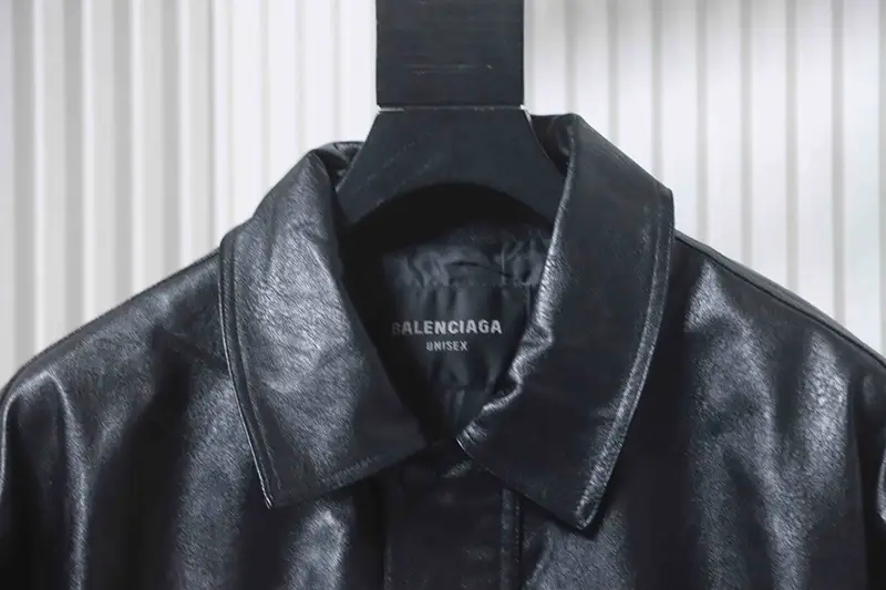 Blcg 25FW Badge Logo Leather Jacket