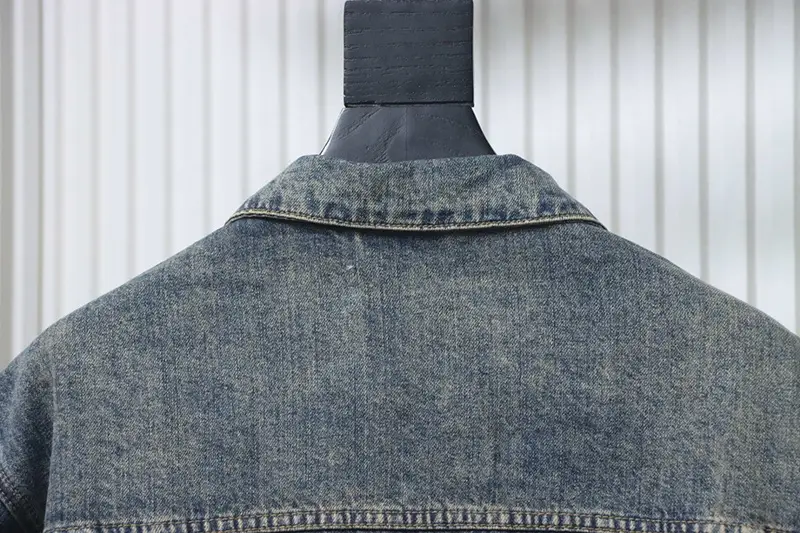 Blcg B Hand-Painted Graffiti Logo Denim Jacket