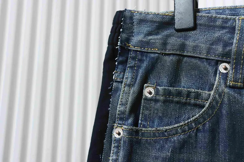 Blcg CUT-UP Circular Embroidery Patchwork Jeans