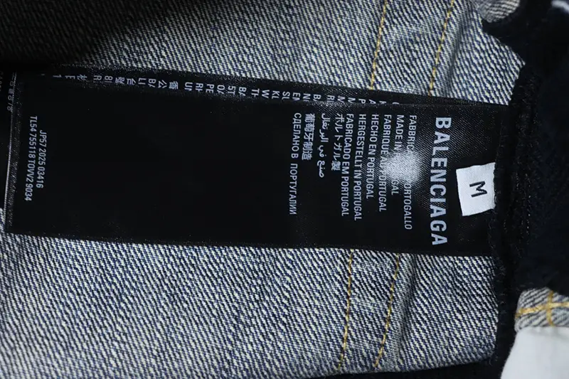 Blcg Circular Embroidered Ribbon Patchwork Distressed Denim Jacket