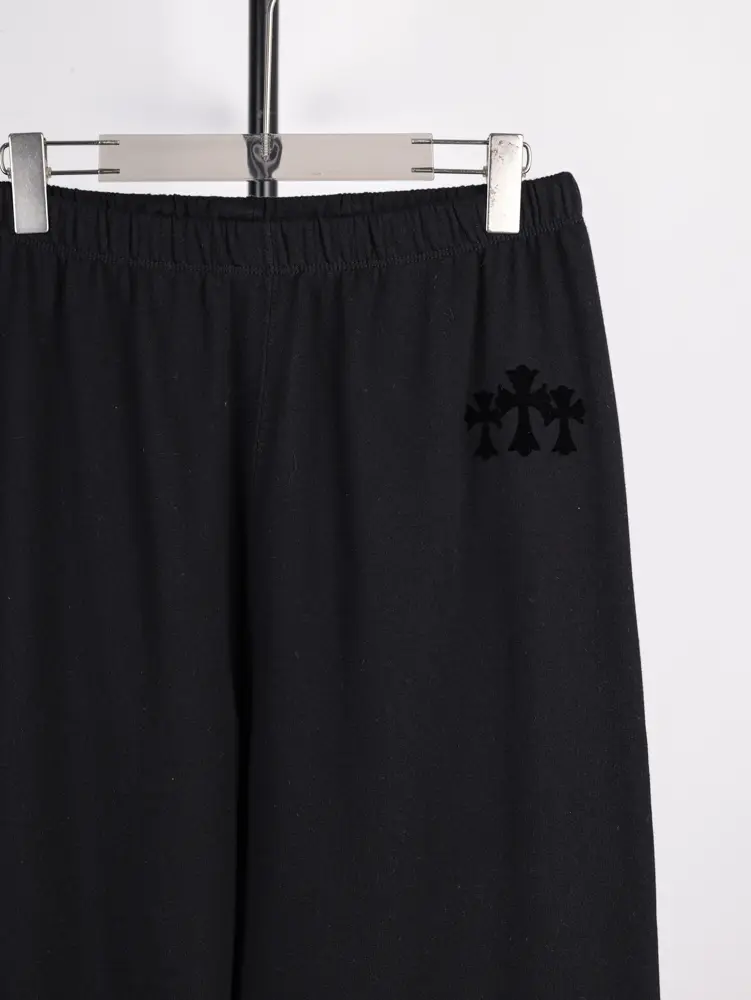 CH Flocked Texture Wide-Leg Trousers