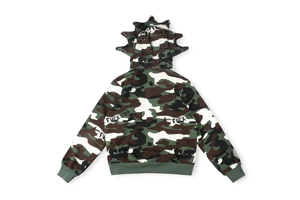 Glory Thorn Full Zip Green Camo Hoodie