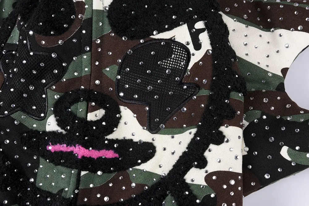 TbKicks Glory Thorn Full Zip Green Camo Hoodie