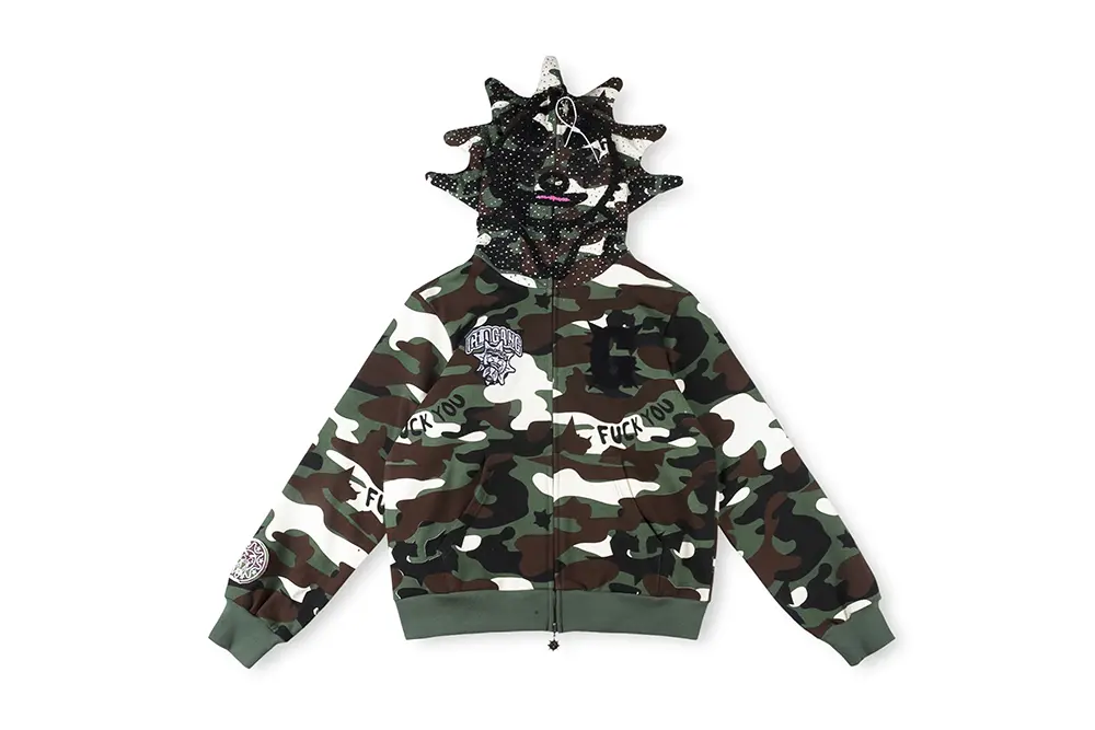 TbKicks Glory Thorn Full Zip Green Camo Hoodie