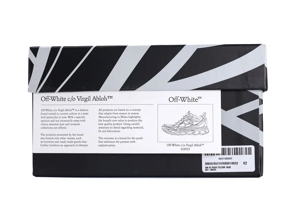 TbKicks OFF-WHITE Be Right Back Formula 1 Yellow Blue