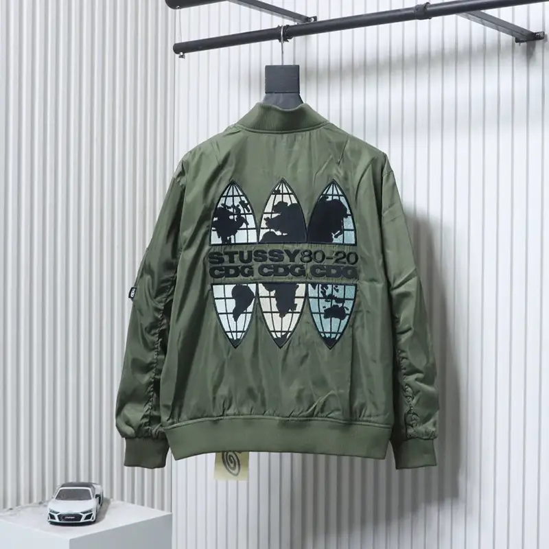TbKicks Stussy & Cdg Embroidered Logo Jacket