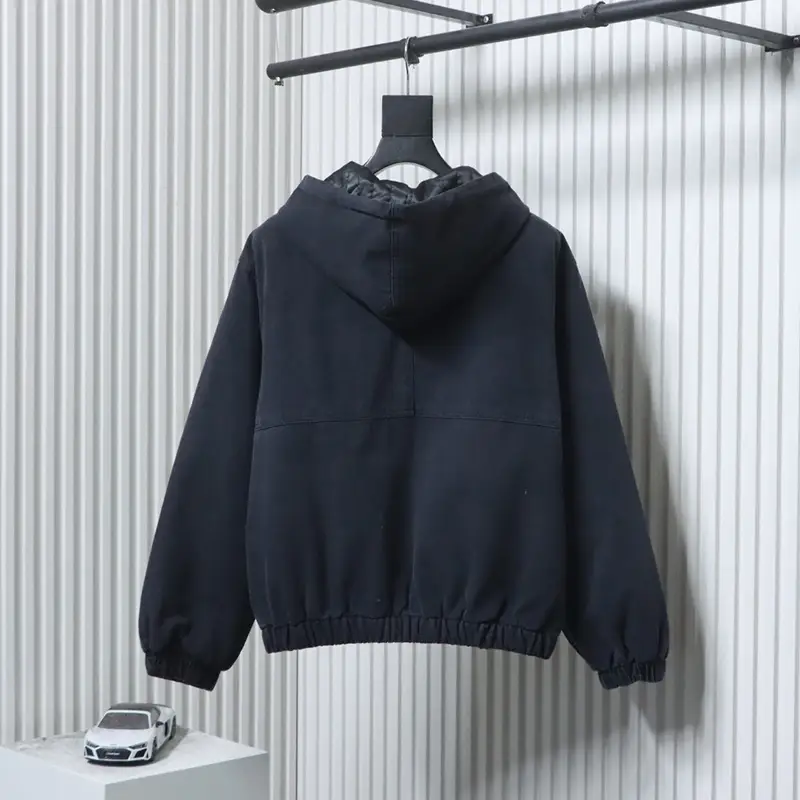 TbKicks Stussy Distressed Letter Embroidered Logo Cotton Jacket