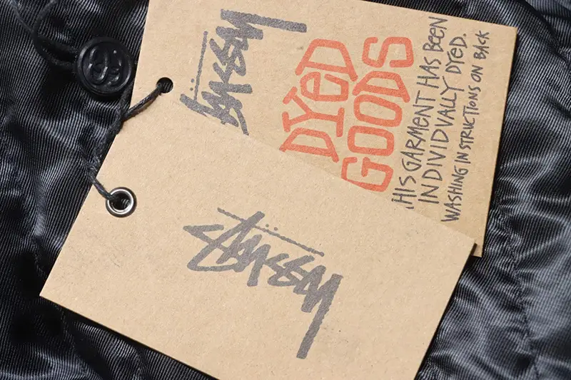 TbKicks Stussy Distressed Letter Embroidered Logo Cotton Jacket