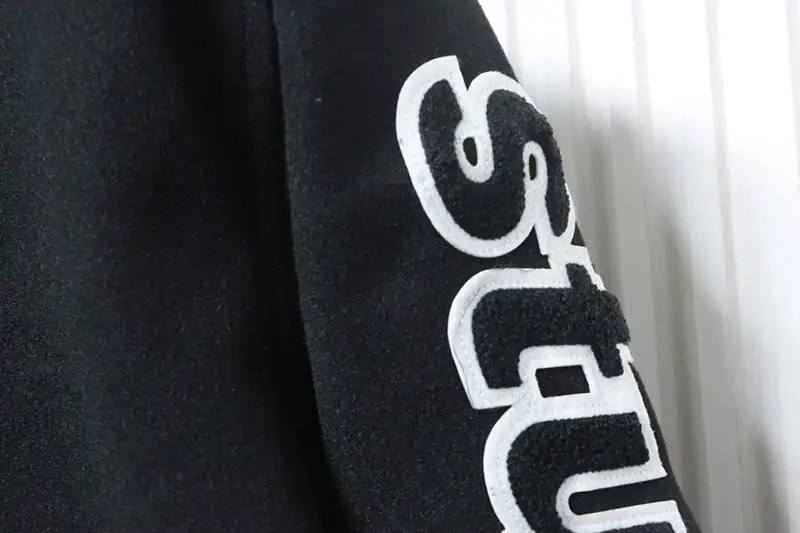 TbKicks Stussy Logo Embroidered Patchwork Baseball Jacket