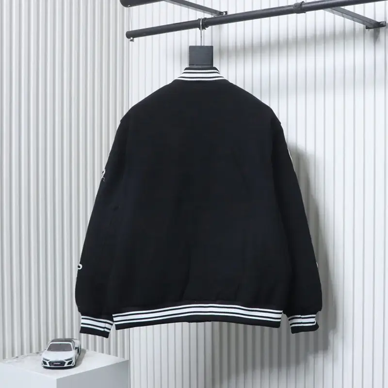 Stussy Logo Embroidered Patchwork Baseball Jacket