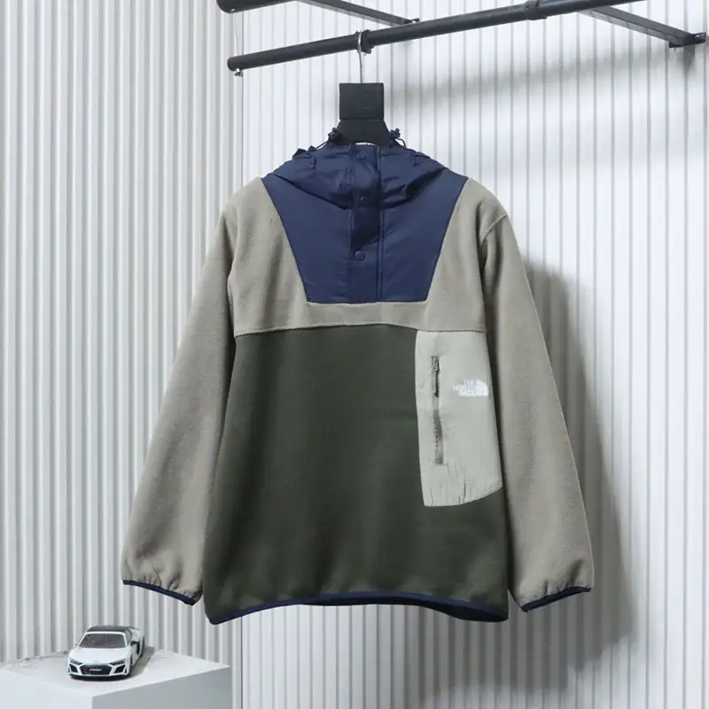 TbKicks TNF 25FW Logo Fleece Patchwork Hoodie