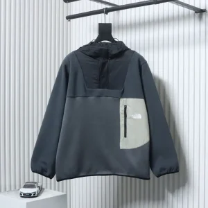 TNF 25FW Logo Fleece Patchwork Hoodie