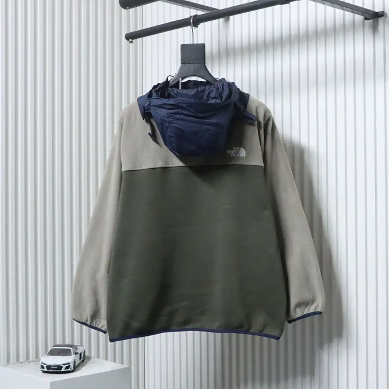 TNF 25FW Logo Fleece Patchwork Hoodie