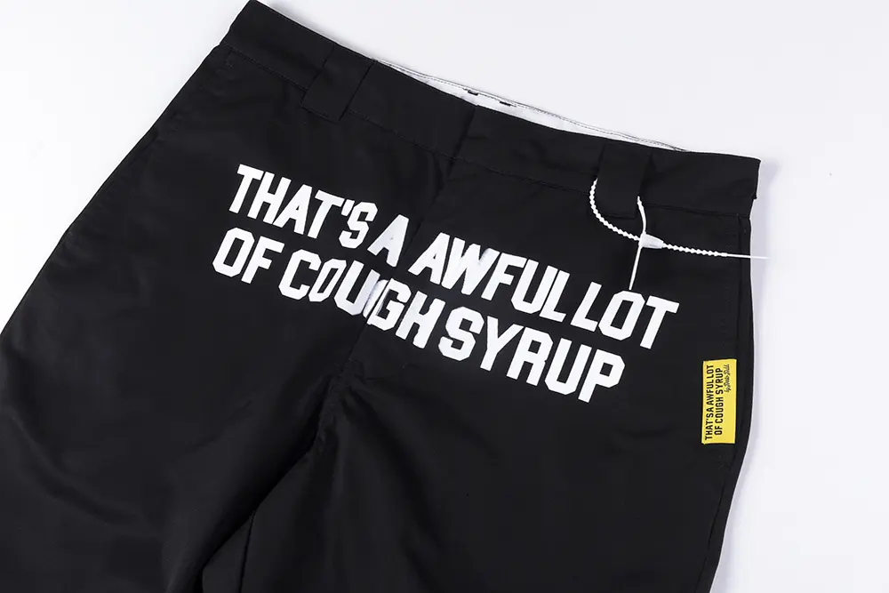 That’s A Awful Lot of Cough Syrup Letter Print Casual Shorts