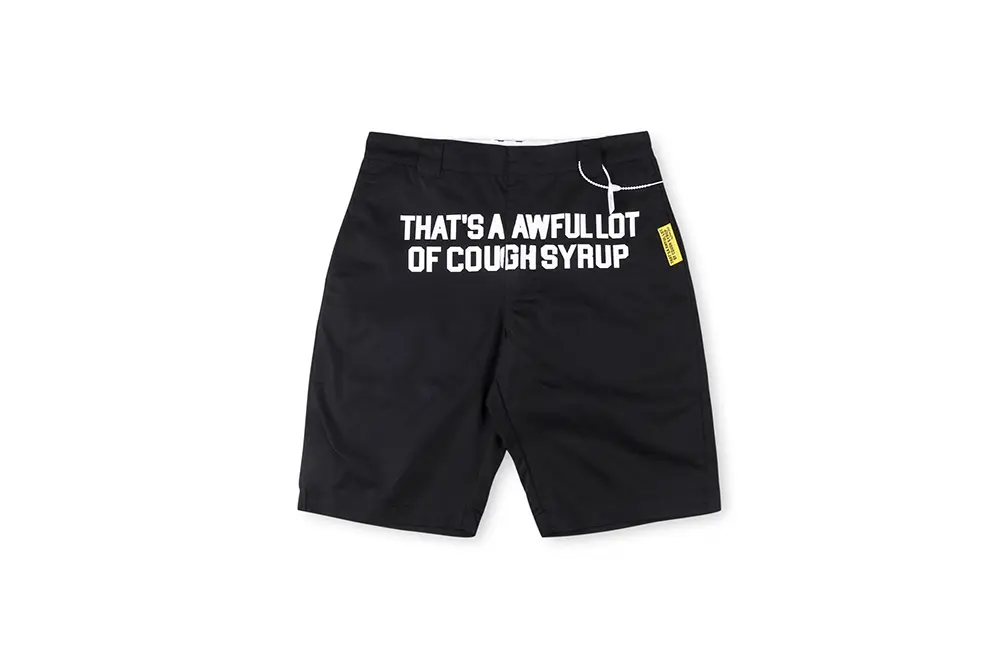 TbKicks That’s A Awful Lot of Cough Syrup Letter Print Casual Shorts