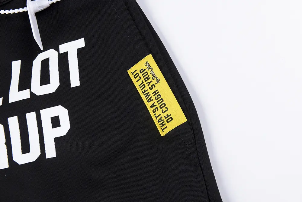 TbKicks That’s A Awful Lot of Cough Syrup Letter Print Casual Shorts